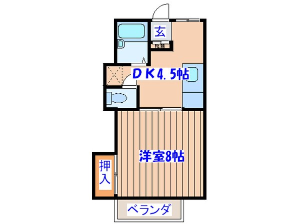 オ－レ東仙台Ⅰの物件間取画像